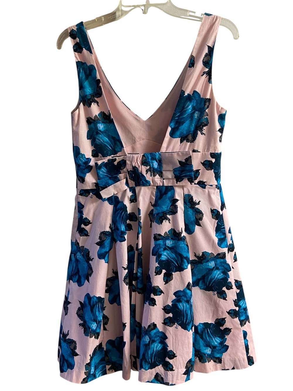 Betsey Johnson pink fit and flare floral party mini dress sleeveless Sz 10 - Picture 4 of 11